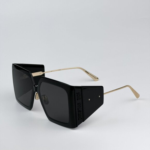 Dior DIORSOLAR S1U 10A0 BRAND NEW Sunglasses Black Smoke Square Oversized Women - Picture 5 of 14